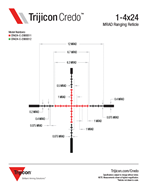 Picture of Trijicon Credo® 1-4x24 SFP Riflescope  MRAD Ranging 30mm