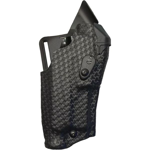 Picture of Safariland Model 6390RDS ALS Mid-Ride Level I Retention Duty Holster for Glock 17 MOS w/ Light Basketweave